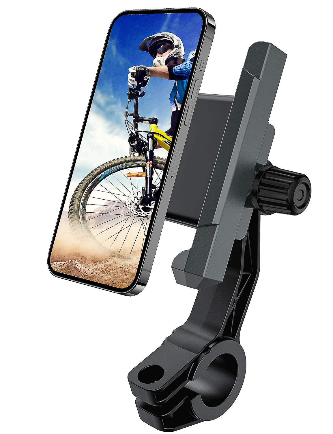 Electric bicycle mobile phone holder