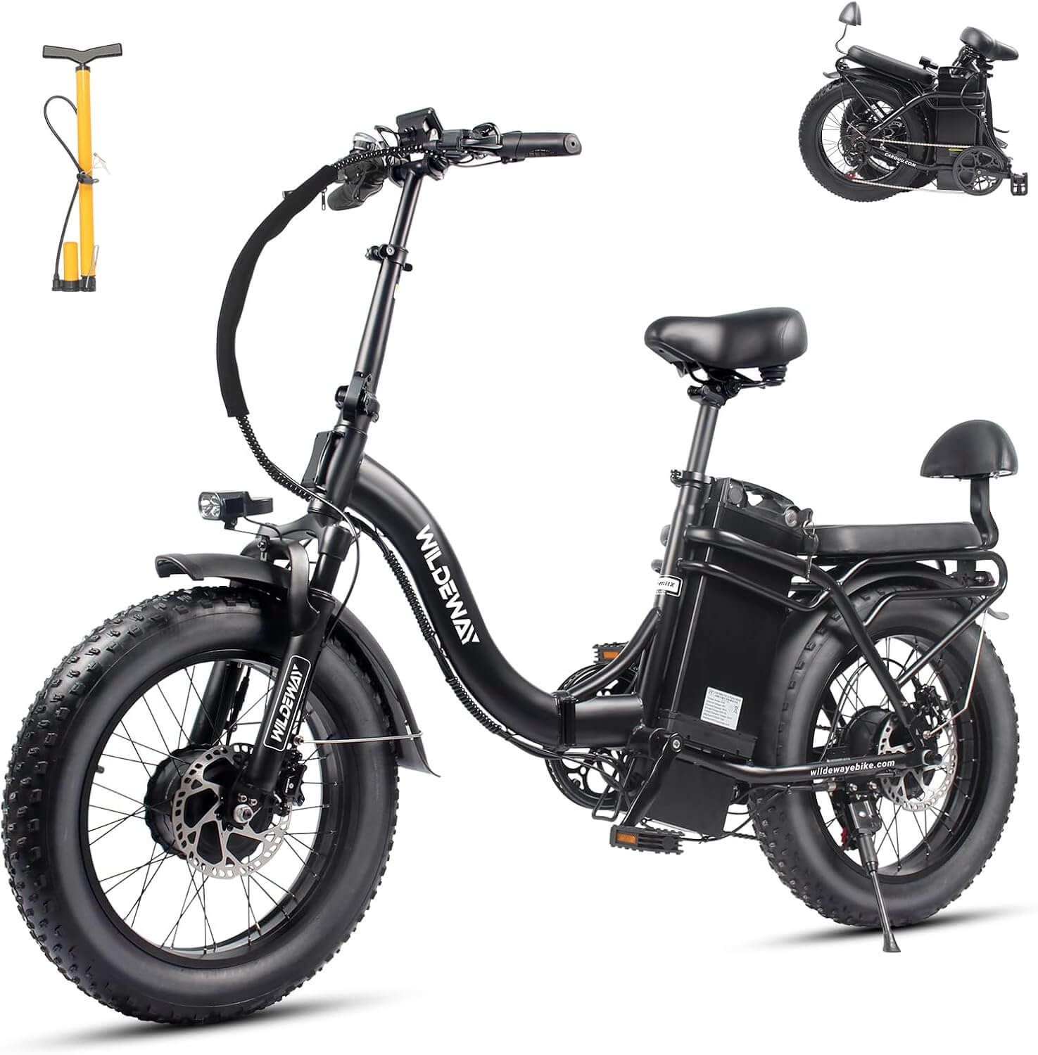 Dual Motor folding electric bicycle Black