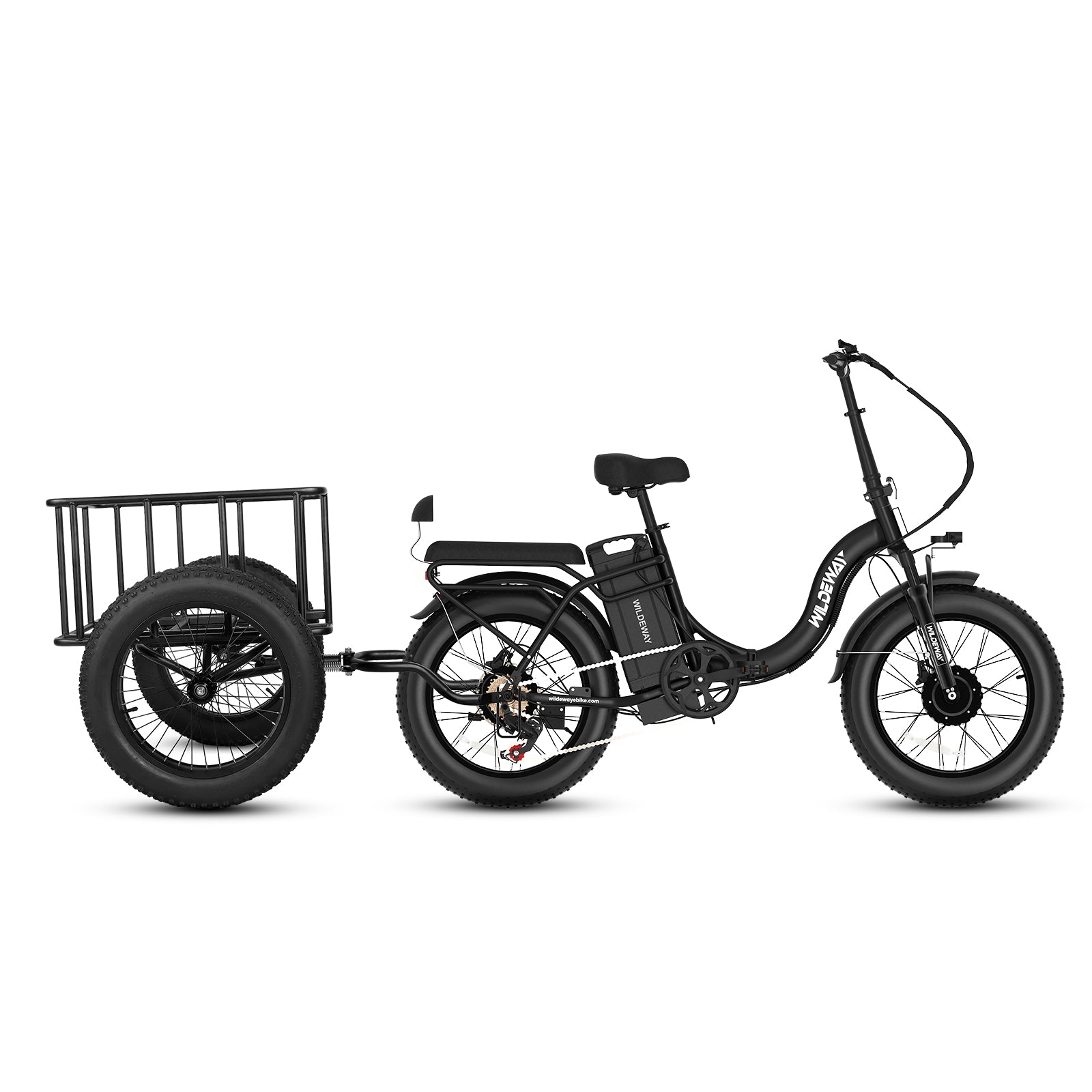 Electric Bike Trailer Heavy-Duty Fat Tire E-Bike Cargo Trailer