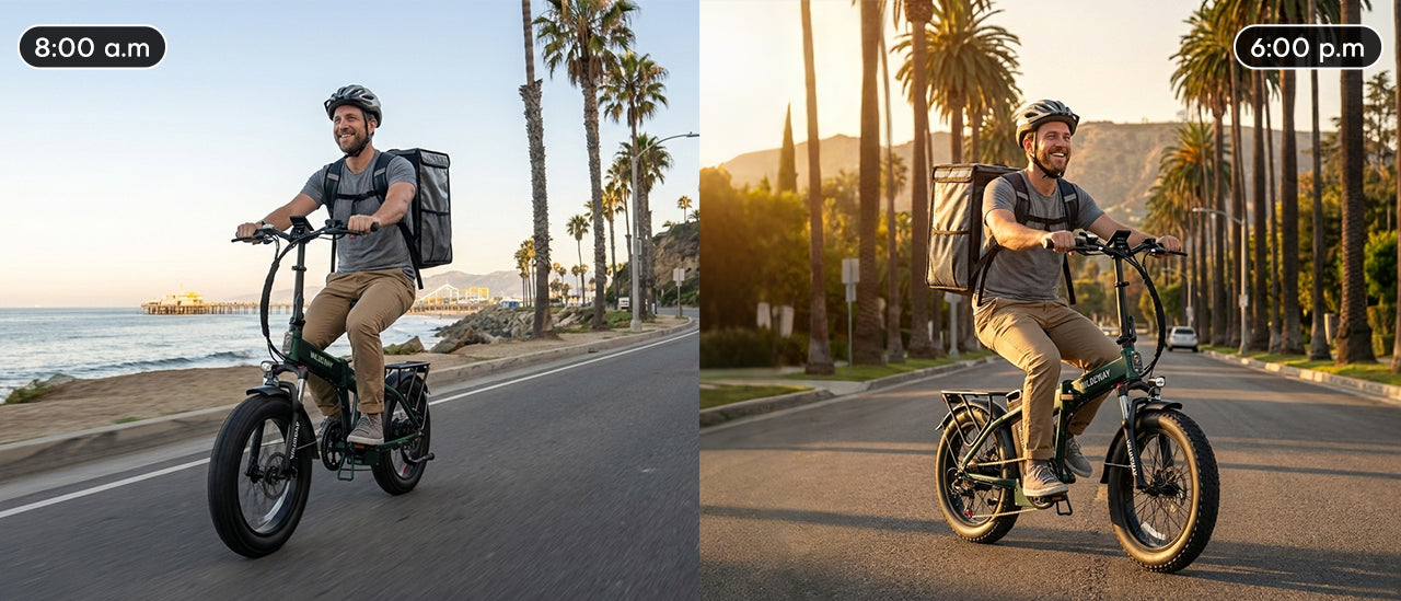 Folding Fat tire Long-Range E-Bike with 32Ah Battery | Wildeway