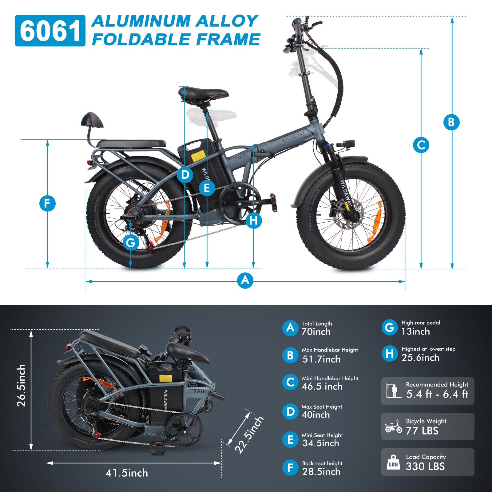 Wildeway FW11 4.0 delivery ebike size